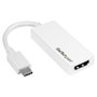 StarTech.com USB-C a HDMI Adapter Adaptador de USB Tipo C a HDMI 4K Ultra HD a 60Hz 3840 x 2160px 0.093m Cable Blanco