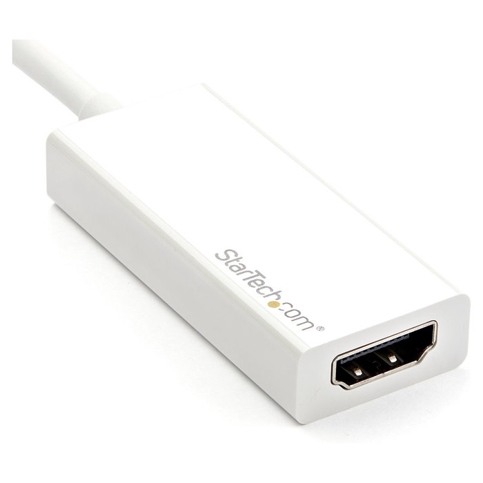 StarTech.com USB-C a HDMI Adapter Adaptador de USB Tipo C a HDMI 4K Ultra HD a 60Hz 3840 x 2160px 0.093m Cable Blanco
