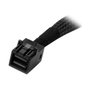 StarTech Cable Interno Mini SAS SFF-8643 a 4x SATA 1m - Negro/Plata, Macho/Macho