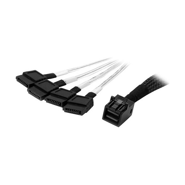 StarTech Cable Interno Mini SAS SFF-8643 a 4x SATA 1m - Negro/Plata, Macho/Macho StarTech Cable Interno Mini SAS SFF-8643 a 4x SATA 1m - Negro/Plata, Macho/Macho