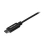 StarTech Cable USB-C a USB-A - 2m - Negro - USB 2.0 - M/M - Compatible con Nexus 6P, 5X, Nokia N1 - Certificado USB-IF