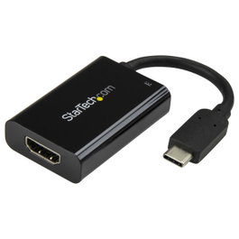 StarTech CDP2HDUCP Adaptador USB-C a HDMI 4K 60Hz con Power Delivery 60W Negro