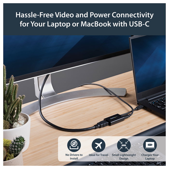StarTech CDP2HDUCP Adaptador USB-C a HDMI 4K 60Hz con Power Delivery 60W Negro StarTech CDP2HDUCP Adaptador USB-C a HDMI 4K 60Hz con Power Delivery 60W Negro