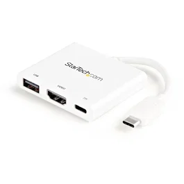 Startech CDP2HDUACPW Adaptador USB 3.0 USB-C HDMI a USB-C 60W Blanco