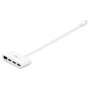 StarTech.com Concentrador USB 3.0 de 3 Puertos con USB-C y Ethernet Gigabit - Blanco
