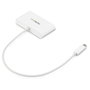 StarTech.com Concentrador USB 3.0 de 3 Puertos con USB-C y Ethernet Gigabit - Blanco