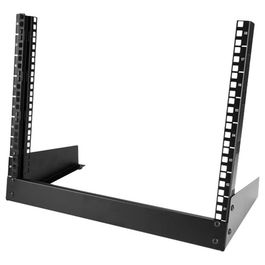 StarTech.com Rack de Sobremesa 8U para Equipos 19", Estructura Abierta 2 Columnas, Marco Abierto, Carga Máx. 50 kg, Incluye Tornillos y Soportes (19 Pulgadas)