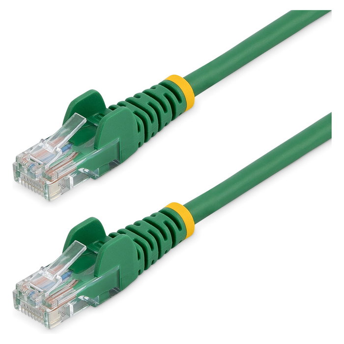 StarTech Cable de Parcheo Cat5e 0.5m, Color Verde, Conectores RJ45 Snagless, Cable Ethernet Corto, UTP, 0.5 Metros