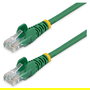 StarTech Cable de Parcheo Cat5e 0.5m, Color Verde, Conectores RJ45 Snagless, Cable Ethernet Corto, UTP, 0.5 Metros