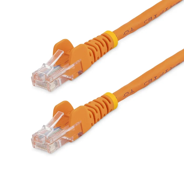 StarTech Cable de Red Cat5e de 0,5m Naranja con conectores RJ45 Snagless