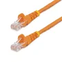 StarTech Cable de Red Cat5e de 0,5m Naranja con conectores RJ45 Snagless