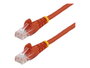 StarTech Cable Ethernet - Cable de Red Cat5e 0.5 Metros Rojo RJ45