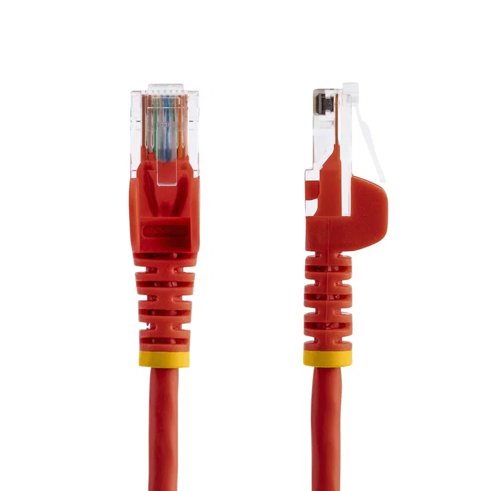 StarTech Cable de Red Cat5e Ethernet 0.5m Rojo U/UTP - 45PAT50CMRD - Fast Ethernet 100 Mbps, PoE, Conectores RJ45 Snagless de Oro, Plug & Play