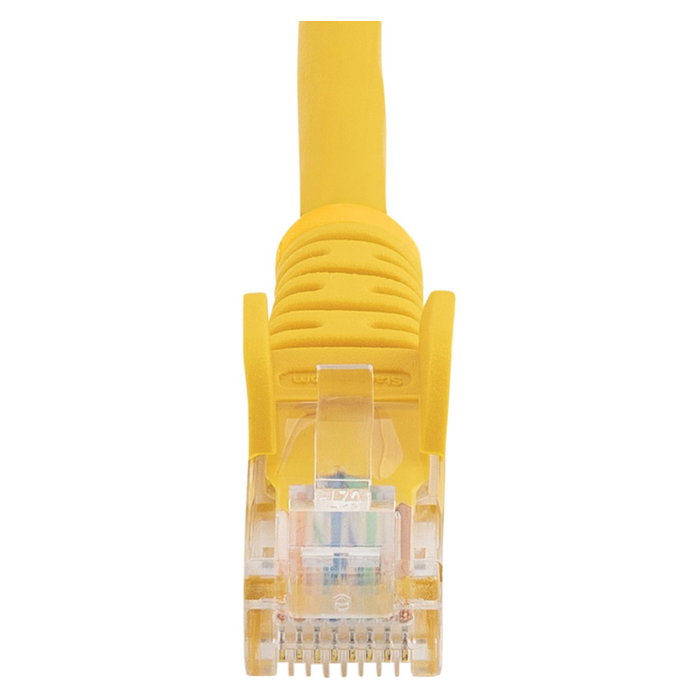 StarTech.com Cable de Red 0.5m Amarillo Cat5e Ethernet RJ45 Sin Enganches Latiguillo Snagless Cable de Interconexión