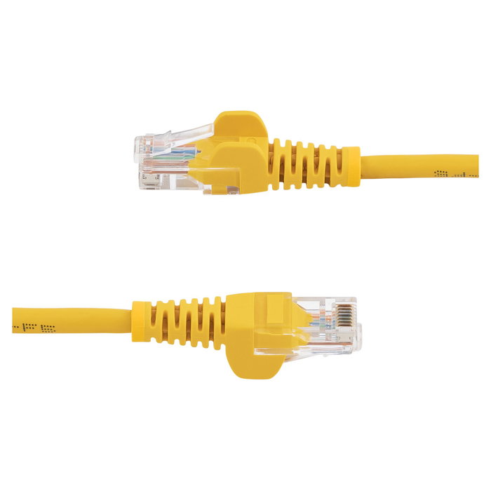 StarTech.com Cable de Red 0.5m Amarillo Cat5e Ethernet RJ45 Sin Enganches Latiguillo Snagless Cable de Interconexión