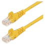 StarTech.com Cable de Red 0.5m Amarillo Cat5e Ethernet RJ45 Sin Enganches Latiguillo Snagless Cable de Interconexión