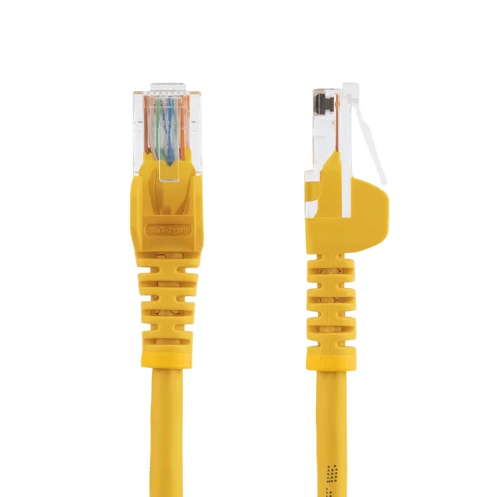 StarTech 45PAT50CMYL Cable de Red Cat5e UTP 0.5m Amarillo - Conectores RJ45 Macho Snagless - 100 Mbps, PoE, Latiguillo Ethernet