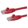 StarTech.com Cable de Red Cat6 UTP de 0,5m Rojo RJ45 sin Enganches