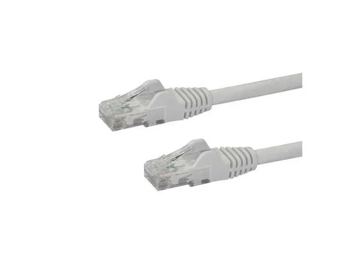 StarTech.com Cable de red Cat6 UTP de 0,5m Blanco con conectores RJ45 sin enganches