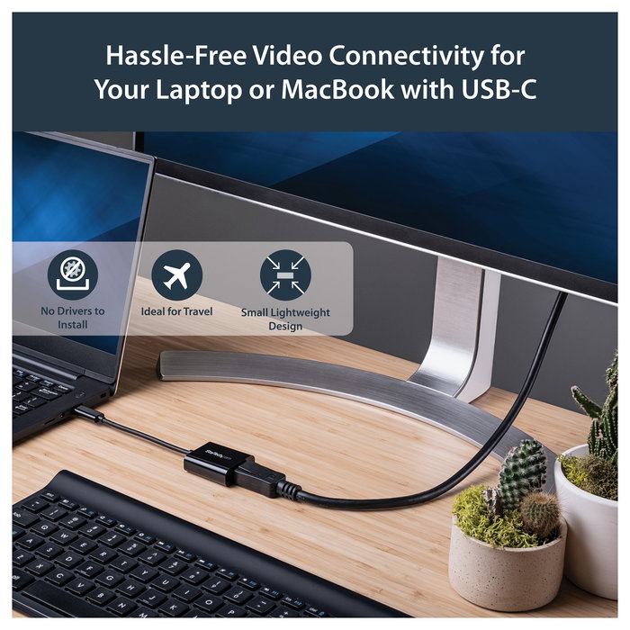 Startech Adaptador USB-C a DisplayPort CDP2DP Negro 4K/8K Startech Adaptador USB-C a DisplayPort CDP2DP Negro 4K/8K