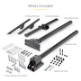 StarTech.com Soporte de Techo Universal para TV LED/LCD de 32" a 75", Mástil Telescópico Ajustable 110-160 cm, Giro 360°, Inclinación, 50 kg, VESA 200x200 a 600x400 mm, Negro