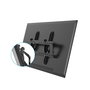 StarTech.com Soporte TV Pared Bajo Perfil Ajustable VESA para Pantallas 32-75 Pulgadas, Hasta 75 kg, Compatible Curvas, FLATPNLWALL