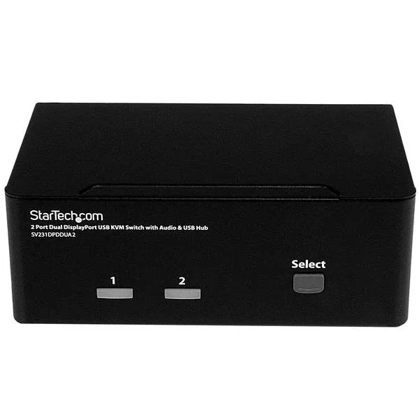 StarTech SV231DPDDUA2 Switch KVM de 2 Puertos DisplayPort 4K 60Hz StarTech SV231DPDDUA2 Switch KVM de 2 Puertos DisplayPort 4K 60Hz