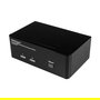 StarTech Switch KVM de 2 Puertos DisplayPort - Dual Monitor 4K 60Hz 3840 x 2160 - USB Hub 4 Puertos con Audio/Microfono - Conmutador para 2 PCs