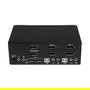 StarTech Switch KVM de 2 Puertos DisplayPort - Dual Monitor 4K 60Hz 3840 x 2160 - USB Hub 4 Puertos con Audio/Microfono - Conmutador para 2 PCs