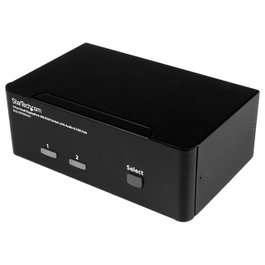 StarTech SV231DPDDUA2 Switch KVM DisplayPort de 2 puertos, Dual-Display 4K 60Hz con Hub USB