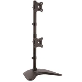 StarTech.com Soporte Vertical de Acero para Dos Monitores - Base Ajustable VESA para Pantallas de hasta 27 Pulgadas - 10 kg - Negro