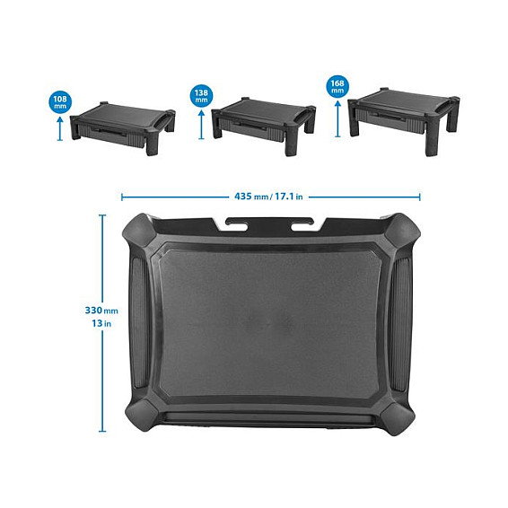 StarTech.com Base de Soporte para Monitor con Cajón y Altura Ajustable, Independiente, Pantallas hasta 81.3 cm (32")