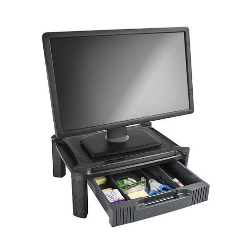 StarTech.com Base de Soporte para Monitor con Cajón y Altura Ajustable, Independiente, Pantallas hasta 81.3 cm (32")
