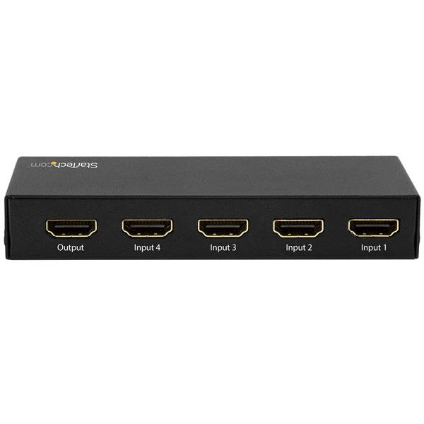 Startech VS421HD20 Switch HDMI 4K de 4 Puertos con Resolución 3840 x 2160 @ 60 Hz