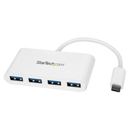 Startech Hub USB-C a 4 Puertos USB-A Blanco Concentrador