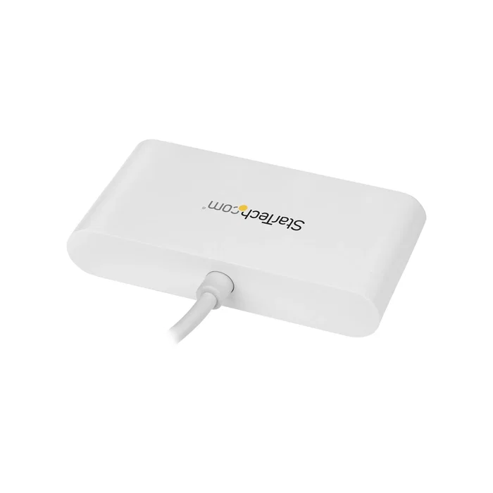 StarTech.com HB30C4ABW Concentrador USB-C a 4 Puertos USB 3.2 Gen 1 Tipo A - 5Gbps, Alimentación por Bus, Blanco, Compacto