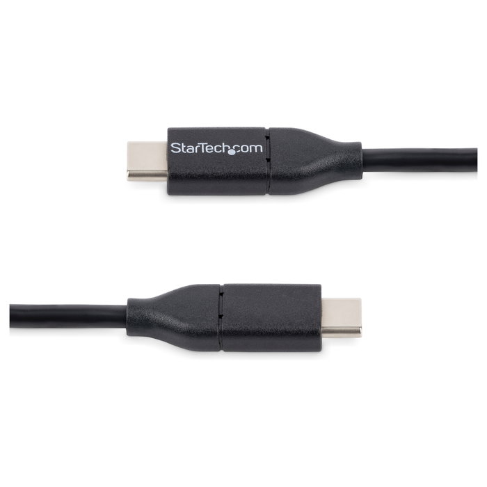 StarTech.com Cable USB-C de 0,5 m para Carga de 60W y Sincronización USB 2.0, Negro