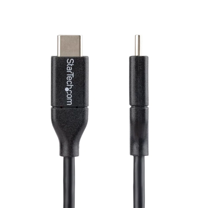 Startech USB2CC50CM Cable USB Tipo C Macho a Macho USB 2.0 de 0.5 Metros Negro - Carga y Sincronización para MacBook, Chromebook y Dispositivos con Thunderbolt 3