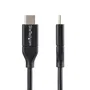 Startech USB2CC50CM Cable USB Tipo C Macho a Macho USB 2.0 de 0.5 Metros Negro - Carga y Sincronización para MacBook, Chromebook y Dispositivos con Thunderbolt 3