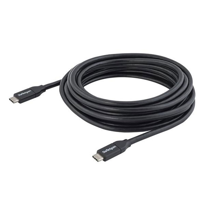 StarTech.com Cable USB-C de 4 metros con Entrega de Potencia 5A - USB 2.0 - Negro