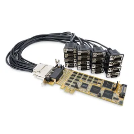 StarTech PEX16S550LP Tarjeta PCI Express Serie de 16 Puertos RS232 DB9 Interna - Para PC de Sobremesa o Servidor (Bracket Bajo/Alto Incluido, Compatible con Windows y Linux)