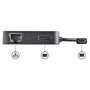 StarTech.com Adaptador Multipuertos USB C HDMI 4K, Ethernet Gigabit, USB 3.0, Negro