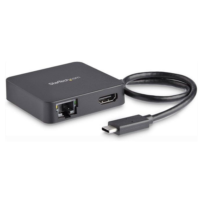 StarTech.com Adaptador Multipuertos USB C HDMI 4K, Ethernet Gigabit, USB 3.0, Negro