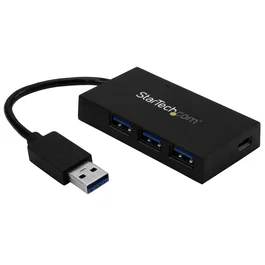 StarTech.com Hub USB 3.0 de 4 Puertos HB30A3A1CFB con 3x USB-A y 1x USB-C, 5 Gbps, Plug & Play, Compacto, Negro