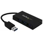 StarTech.com Hub USB 3.0 de 4 Puertos con 1 USB-C y 3 USB-A Negro