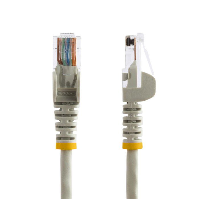 StarTech.com Cable de red Cat5e U/UTP de 10m Gris con conectores RJ45 sin enganches