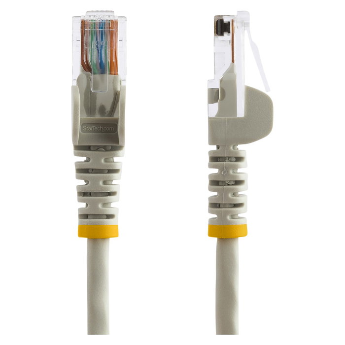 StarTech.com Cable de red Cat5e U/UTP de 10m Gris con conectores RJ45 sin enganches