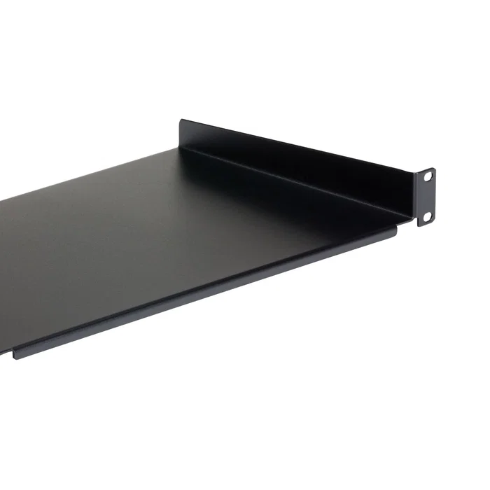 StarTech.com CABSHELF1U10 Bandeja de Rack 1U 10 Pulgadas / 254 mm para Servidor, Estante Metálico de Acero, Capacidad 20 kg, Negro, Compatible con EIA-310 y Racks HP, APC, Dell