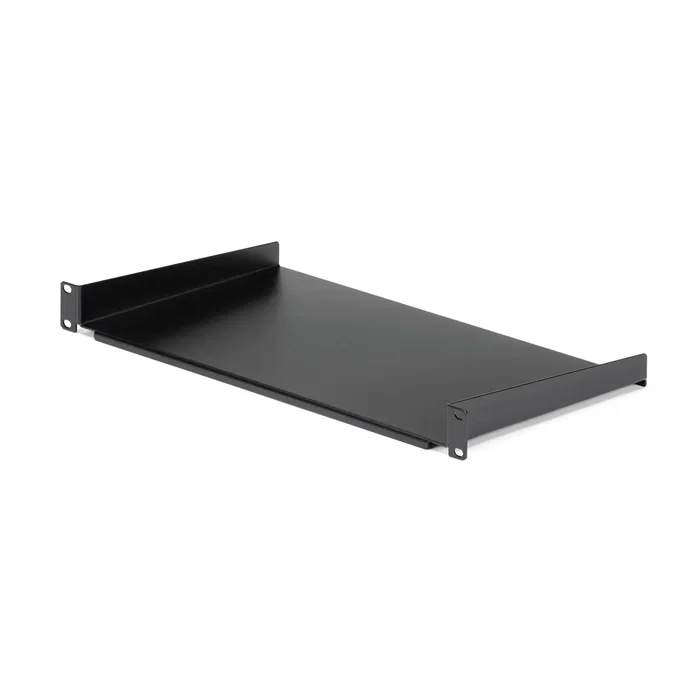 StarTech.com CABSHELF1U10 Bandeja de Rack 1U 10 Pulgadas / 254 mm para Servidor, Estante Metálico de Acero, Capacidad 20 kg, Negro, Compatible con EIA-310 y Racks HP, APC, Dell