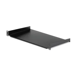 StarTech.com Bandeja Estante de 1U para Armario Rack de Servidores - Profundidad 10 Pulgadas (254mm) - Acero Pesado - Carga 20kg - Negro